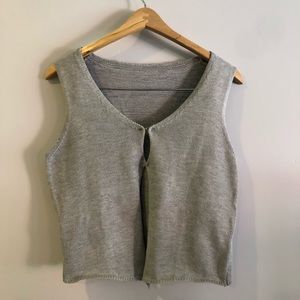 Grey knit vest